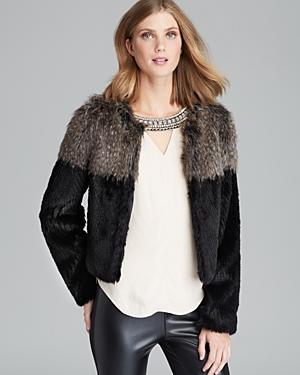 Twelfth Street By Cynthia Vincent Jacket - Two Tone Faux Fur