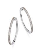 Bloomingdale's Diamond Pave Inside Out Hoops In 14k White Gold, 0.50 Ct. T.w. - 100% Exclusive