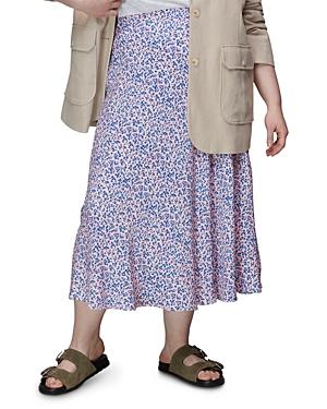 Whistles Floral Garden Bias Cut Skirt