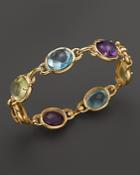 Cabochon Amethyst, Blue Topaz, Citrine And Green Quartz Bracelet In 14k Yellow Gold - 100% Exclusive