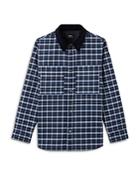 A.p.c. Tibo Plaid Regular Fit Button Down Shirt Jacket