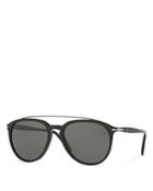 Persol Polarized Sartoria Top Bar Keyhole Round Sunglasses, 55mm