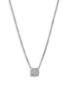 David Yurman Sterling Silver Petite Chatelaine Diamond Pave Pendant Necklace, 16-18