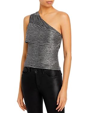 Bcbgmaxazria Off Shoulder Metallic Knit Top