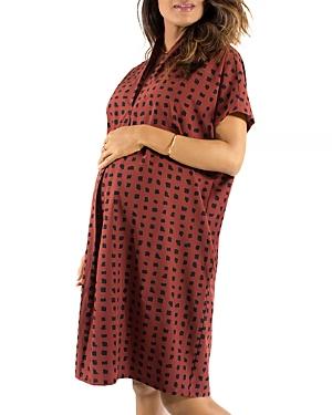 Ingrid & Isabel Everywhere Checked Maternity Dress