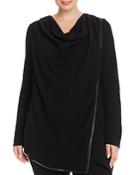 Marc New York Performance Plus Draped Waffle Knit Thermal Top