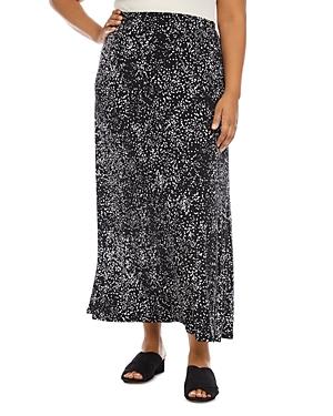 Karen Kane Plus Dot Print Maxi Flare Skirt