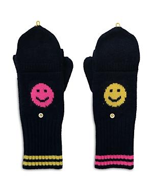 Kerri Rosenthal Mr. Smiley Cashmere Pop Top Mittens