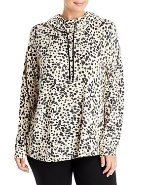 Marc New York Plus Animal Print Cowl Neck Tunic