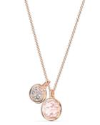 Swarovski Tahlia Pave & Pink Crystal Double Pendant Necklace, 15.62-17.62