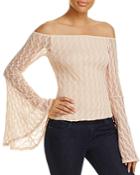 Band Of Gypsies Bell-sleeve Lace Top