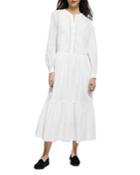 The Kooples Embroidered Cotton Voile Midi Dress
