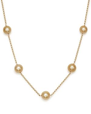 Cultured South Sea & Natural Color Golden Pearl Tin Cup Necklace In 14k Yellow Gold, 18 - 100% Exclusive