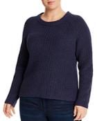 Aqua Curve Shaker-stitch Raglan-sleeve Sweater - 100% Exclusive