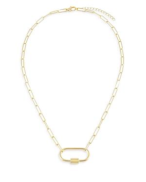 Adinas Jewels Oval Link Pendant Necklace, 17