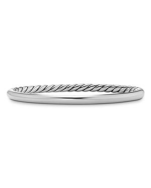 David Yurman Sterling Silver Sculpted Cable Polished Bangle Bracelet
