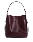 Allsaints Polly Croc-embossed Large Leather Tote