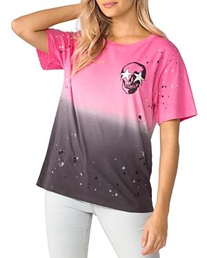 Chrldr Skull Star Splatter Tee