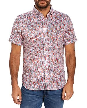 Robert Graham Zombie Hut Tailored Fit Boat Gear Print Shirt