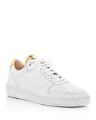 Zespa Women's Dessus Perforated & Snake Embossed Leather Lace Up Sneakers