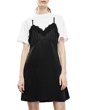 The Kooples Lace Trim Tee Dress