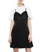 The Kooples Lace Trim Tee Dress