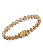 Bloomingdale's Diamond Halo Tennis Bracelet In 14k Yellow Gold, 4.0 Ct. T.w. - 100% Exclusive