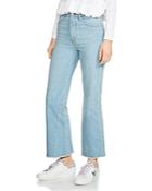 Maje Prudy Cropped Flare Jeans In Blue