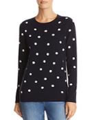 C By Bloomingdale's Polka Dot Intarsia Cashmere Sweater - 100% Exclusive