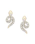 Adina Reyter 14k Yellow Gold Diamond Snake Stud Earrings