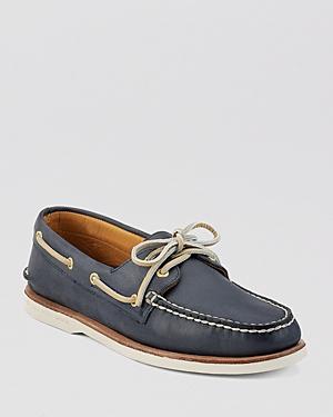 Sperry Top-sider Gold Eyelet Leather Boat Shoes