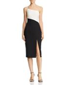 Likely Cassidy Two-tone One-shoulder Midi Dress