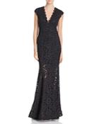 Avery G Open-back Lace Gown