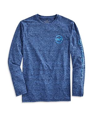 Vineyard Vines Camouflage Whale Dot Crewneck Long Sleeve Tee