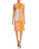 Donna Karan New York Brushstroke-print Zip-front Dress