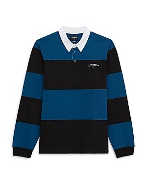 The Kooples Striped Oversized Fit Long Sleeve Polo