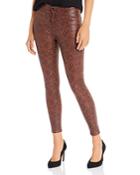 J Brand Alana High Rise Cropped Skinny Jeans In Eclair Coated Snake