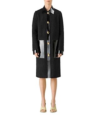 St. John Patent Leather Trim Boucle Jacket