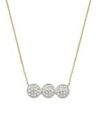 Dana Rebecca Designs 14k Yellow & White Gold Lauren Joy Triple Diamond Disc Necklace, 18