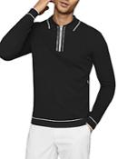 Reiss Lanark Long-sleeve Pique Polo Shirt