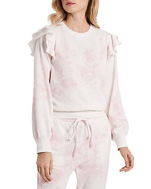 1.state Ruffled Tie Dyed Sweatshirt
