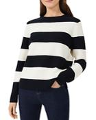 Hobbs London Cleo Striped Cotton Sweater