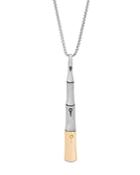 John Hardy 18k Yellow Gold And Sterling Silver Bamboo Brushed Pendant Necklace, 32