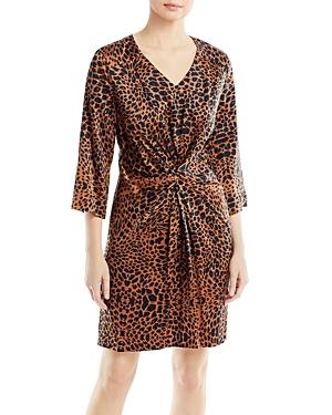 Boss Twist Front Animal Print Dress