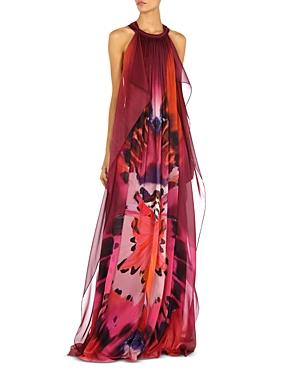 Alberta Ferretti Flyaway Silk Chiffon Maxi Dress