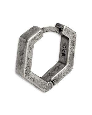 Allsaints Sterling Silver Hexagon Hoop Earring