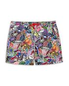 Ps Paul Smith Stickers Print Drawstring Shorts