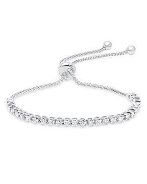Graziela Gems 18k White Gold Diamond Bolo Bracelet