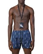 Neil Barrett Starbolt Print Swim Trunks