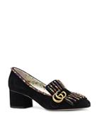 Gucci Women's Marmont Embellished Suede 55mm Loafers